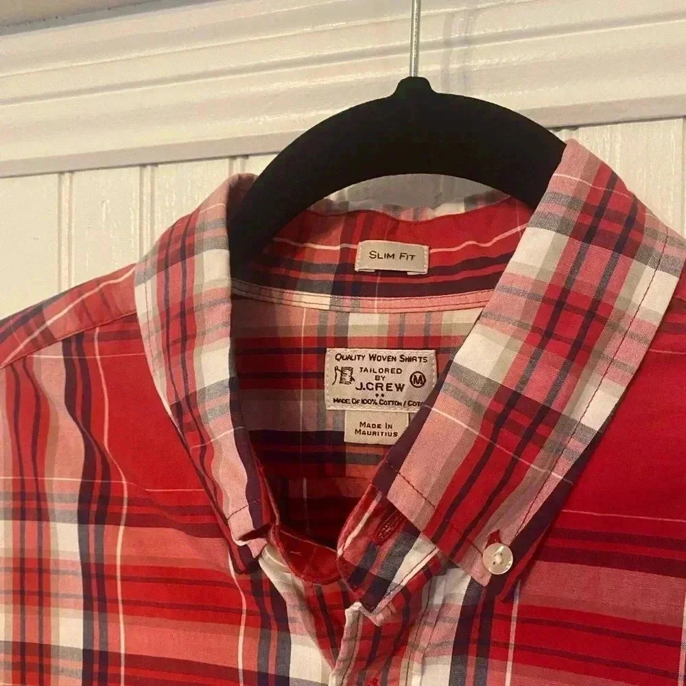 J. Crew Men’s plaid Long Sleeved Button-up shirt